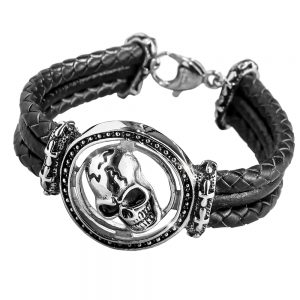 Daniel Steiger Skull Arena Steel Bracelet