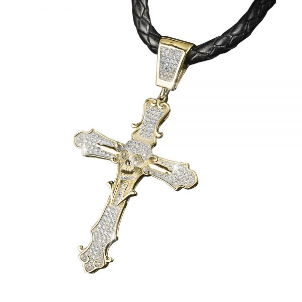 Daniel Steiger Skull Cross Gold Pendant