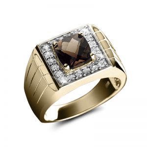 Daniel Steiger Smoky Quartz Men's Ring