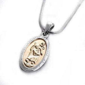 Daniel Steiger St Christopher Oval Pendant