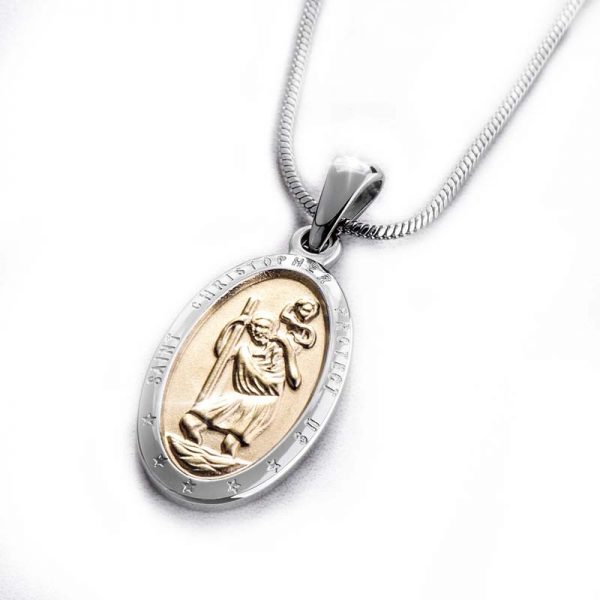 Daniel Steiger St Christopher Oval Pendant