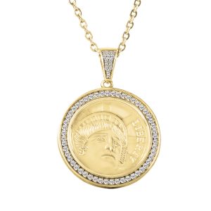 Daniel Steiger Statue Of Liberty Coin Pendant