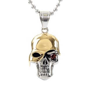 Daniel Steiger Storm Two-Tone Skull Pendant