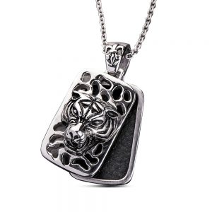 Daniel Steiger Tiger Dog Tag Pendant