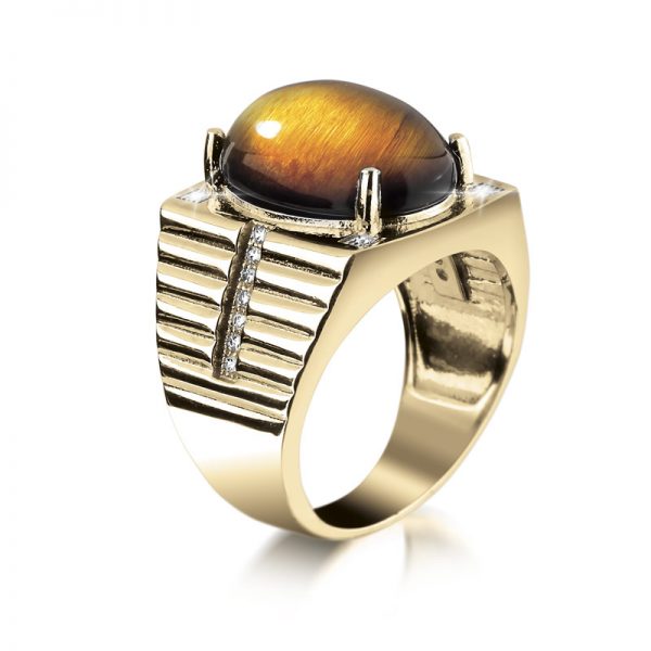 Daniel Steiger Tigers Eye Men's Ring