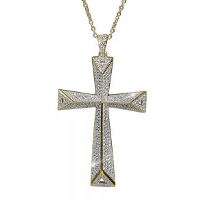 Daniel Steiger Triano Cross Brilliant White Pendant