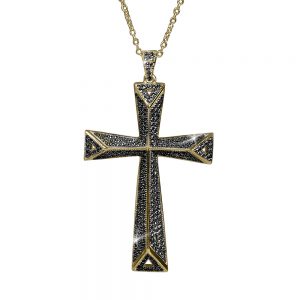 Daniel Steiger Triano Cross Midnight Black Pendant