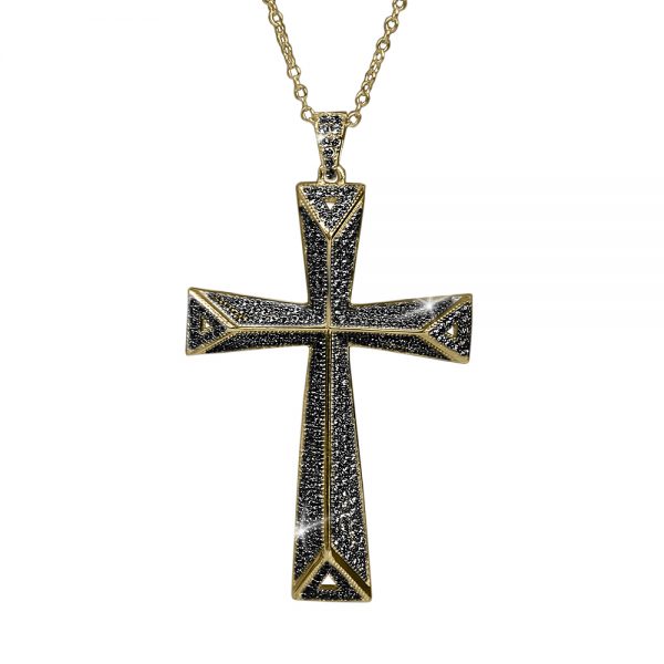 Daniel Steiger Triano Cross Midnight Black Pendant