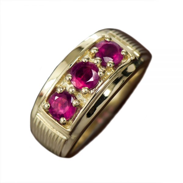 Daniel Steiger Tuxedo Men's Ruby Ring