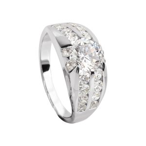 Daniel Steiger Valiance Men's Ring Rhodium