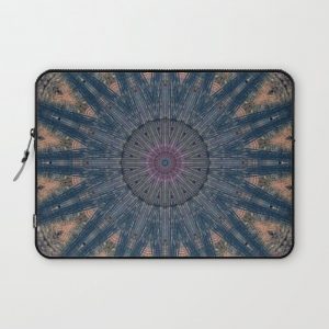 Delicate Navy Blue Bohemian Mandala Computer Cover by Sheila Wenzel-Ganny - Laptop Sleeve - 13"