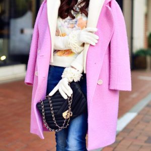 Detachable Hoodie Cocoon Long Sleeve Solid Casual Coat