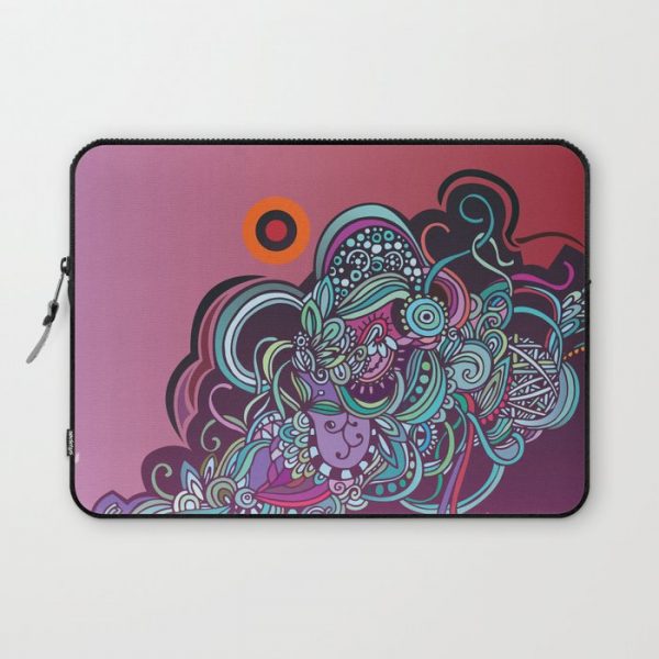 Detailed diagonal tangle, pink and purple Computer Cover by /CAM - Laptop Sleeve - 13"