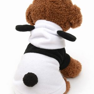 Dog Halloween Costume Panda Two Tone Velvet Pet Costume Halloween