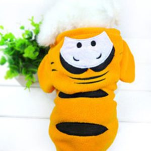 Dog Halloween Costume Tiger Yellow Fleece Pet Costume Halloween