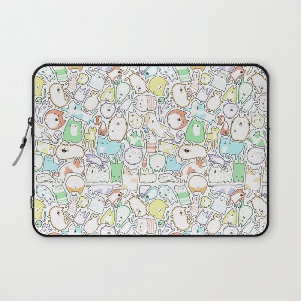 Doodle Cats Computer Cover by KiraKiraDoodles - Laptop Sleeve - 13"