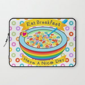 Eat Breakfast! Computer Cover by Plushism - Laptop Sleeve - 13"