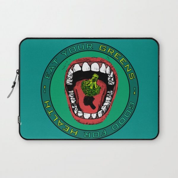 Eat Your Greens! Computer Cover by Simone Mazzi - Laptop Sleeve - 13"