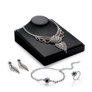 Elegant Jewelry Set Trendy Full Zircon Necklace Earrings Set