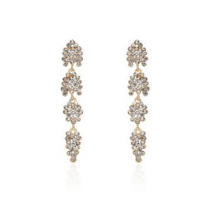 Elegant Long Full Rhinestone Earrings