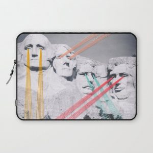 Embroidered Mt. Rushmore Computer Cover by Mana Morimoto - Laptop Sleeve - 13"