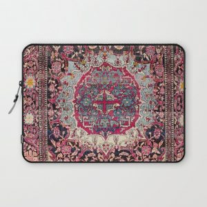 Esfahan Antique Persian Rug Print Computer Cover by Vicky Brago-MitchellA(r) - Laptop Sleeve - 13"