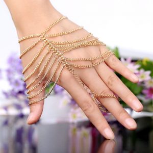 Euro-American Punk Style Alloy Tassel Hand Chain/Bracelet for Girls