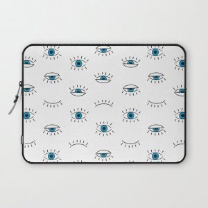 Evil Eye Pattern Computer Cover by cafelab - Laptop Sleeve - 13"