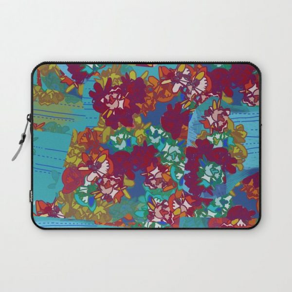 FLOWER PATCHWORK Computer Cover by Julia Skerry - Laptop Sleeve - 13"