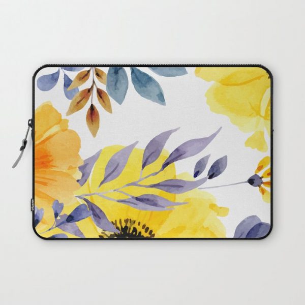 FLOWERS WATERCOLOR 10 Computer Cover by Magic Dreams - Laptop Sleeve - 13"