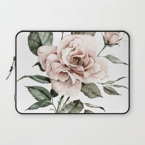 Faded Pink Rose Computer Cover by Shealeen Louise - Laptop Sleeve - 13"