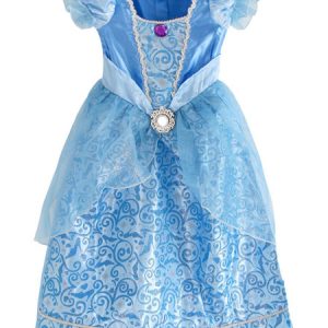 Fairytale Costume Halloween Kids Girls Blue Princess Dress