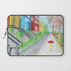 Fall in NYC Computer Cover by Happy Town Art by Kristen Esterline - Laptop Sleeve - 13"