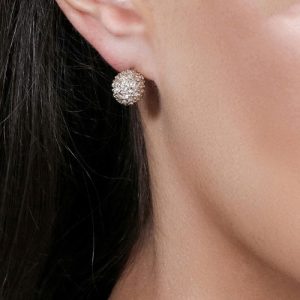 Fashion Alloy Embedded Crystal Tassel Drop Earrings Ear Studs Pendant Earrings for Women Jewelry