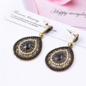 Fashion Bohemian Style Crystal Water-drop Earrings for Women Delicate Jewelry Accessory