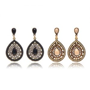 Fashion Bohemian Style Crystal Water-drop Earrings for Women Delicate Jewelry Accessory