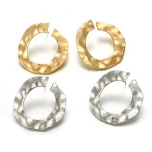 Fashion Irregular Geometry Circular Earrings for Women and Girls Round Ear Studs Accessories with Zinc Alloy