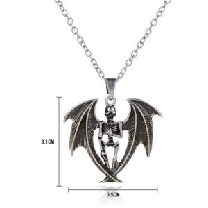 Fashion Men Jewelry Glowing Skull Wing Pendant Cool Personality Style Various Colors Necklace