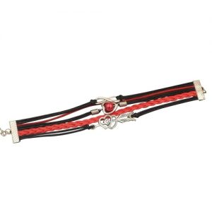 Fashion Multi-layer Alloy Leather Heart-shaped Cupid Arrow Woven Bracelet for Women Jewelry