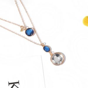 Fashion Multi-layer Pendant Clavicle Chain Long Necklace Different Lengths Jewelry Set for Women