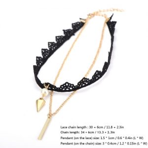 Fashion New Retro Vintage Choker Black Necklace Chain Lady Jewelry Accessory for Women Girls Gift