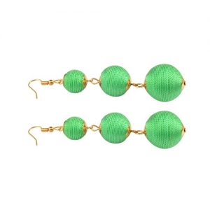 Fashion Popular Classic Bohemian Wire Curled Balls Line Ear Drop Earrings for Women Travel Jewelry Gift