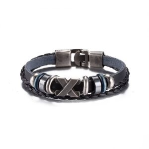 Fashion Special Alloy Leather Wristband Unisex Infinity Charm Bracelet