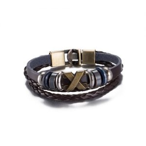 Fashion Special Alloy Leather Wristband Unisex Infinity Charm Bracelet