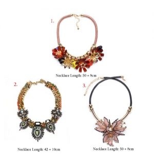 Fashion Unique Vintage Retro Rhinestone Crystal Pendent Necklace Choker Chain Jewelry for Women Girls Gift Party