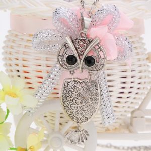 Fashion Vintage Retro Black Eyes Crystal Rhinestone Multi Layers Hollow Owl Pendant Necklace Sweater Chain Metal Alloy Bird Jewelry for Woman Girl