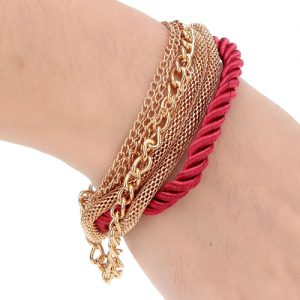 Fashional New Jewelry Rope Chain Decoration Bracelet Six Colors for Women Girls