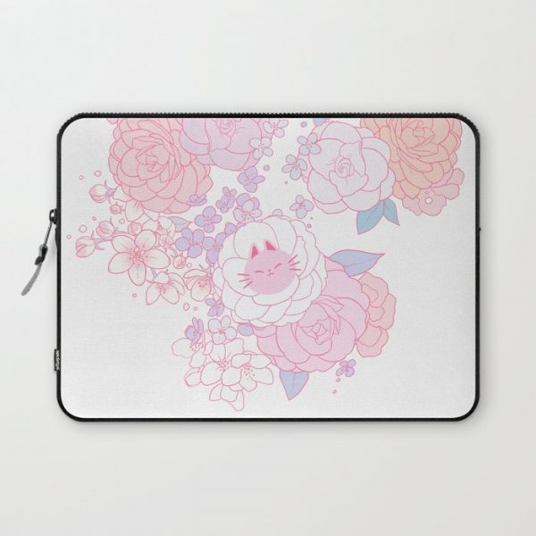 Feline Florals Computer Cover by Paulina Ganucheau - Laptop Sleeve - 13"