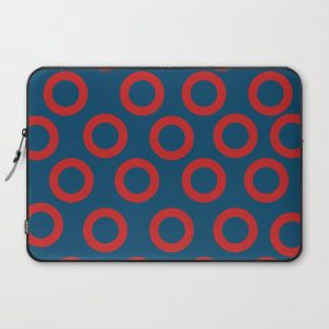 Fishman Donuts Red and Blue Computer Cover by A Circus of Light - Laptop Sleeve - 15"