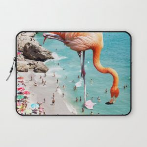 Flamingos on the Beach #society6 #decor #buyart Computer Cover by 83 OrangesA(r) Art Shop - Laptop Sleeve - 13"